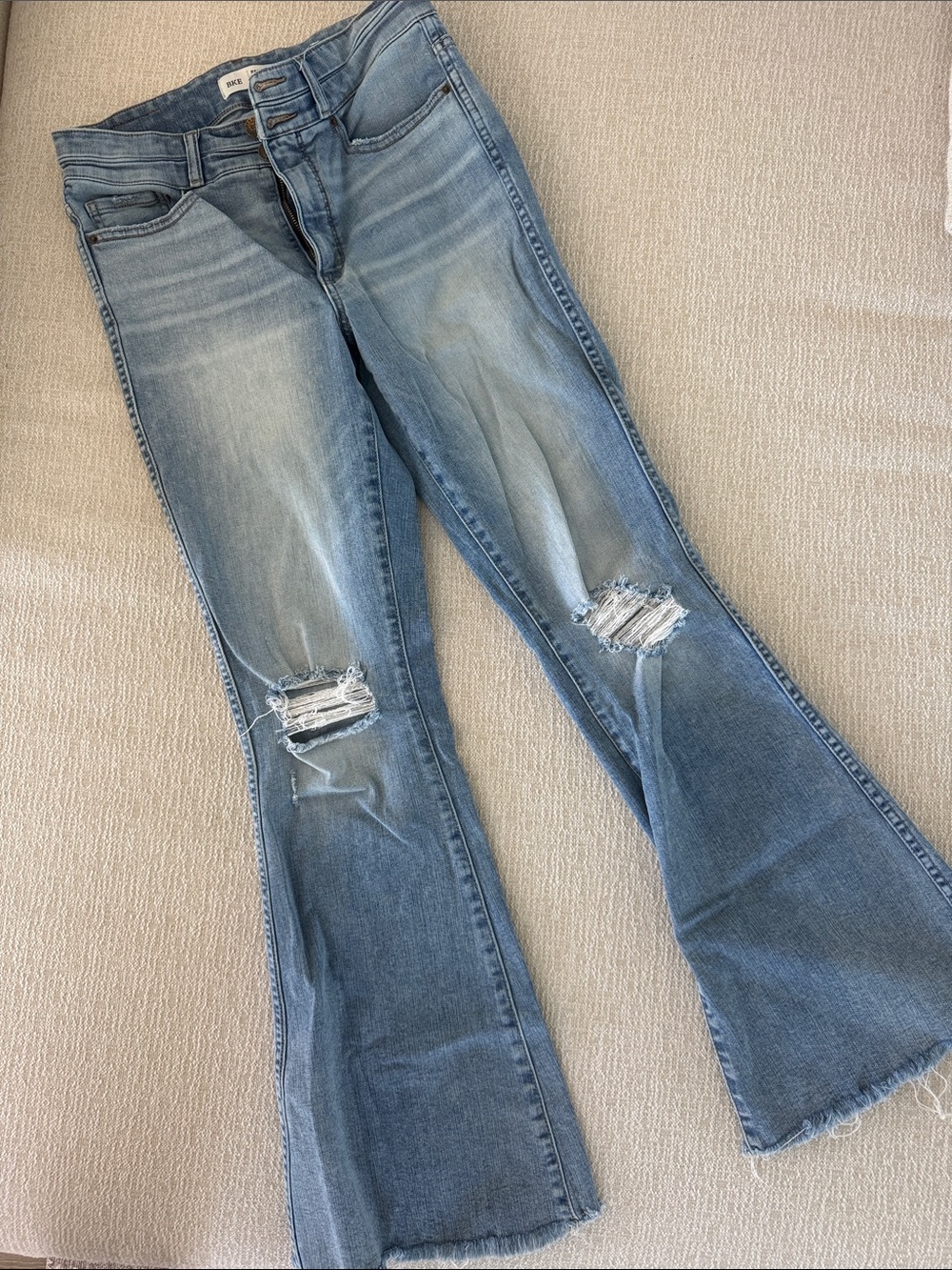 BKE- Parker Distressed Flare Jeans - Women's